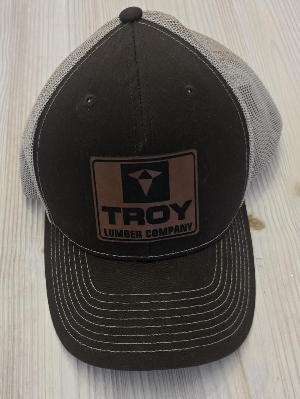Troy Lumber Company Brown and Gray Mesh-Back Cap